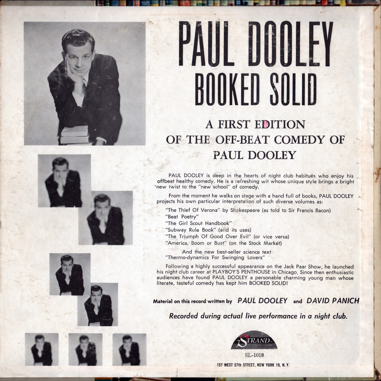 Vintage Standup Comedy Paul Dooley Booked Solid 1961