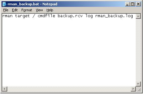 rman bat oracle support backup database batch file