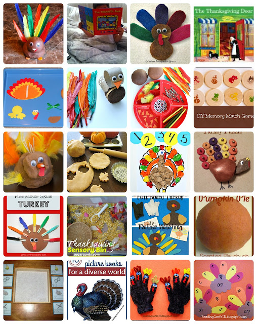 More than 50 Thanksgiving ideas for kids including crafts, printables, learning activities, food, and more