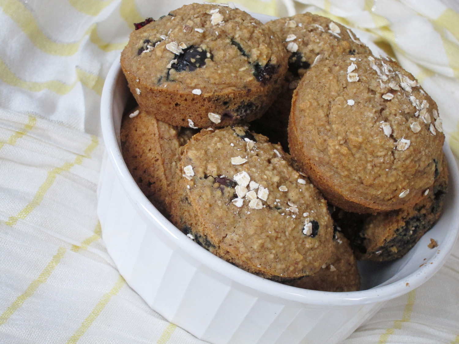 The Oatmeal Artist Blueberry Oat Muffins