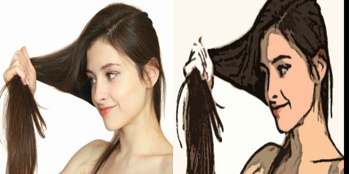 Membuat Foto Menjadi Kartun Keren dengan Photosop perbandingan