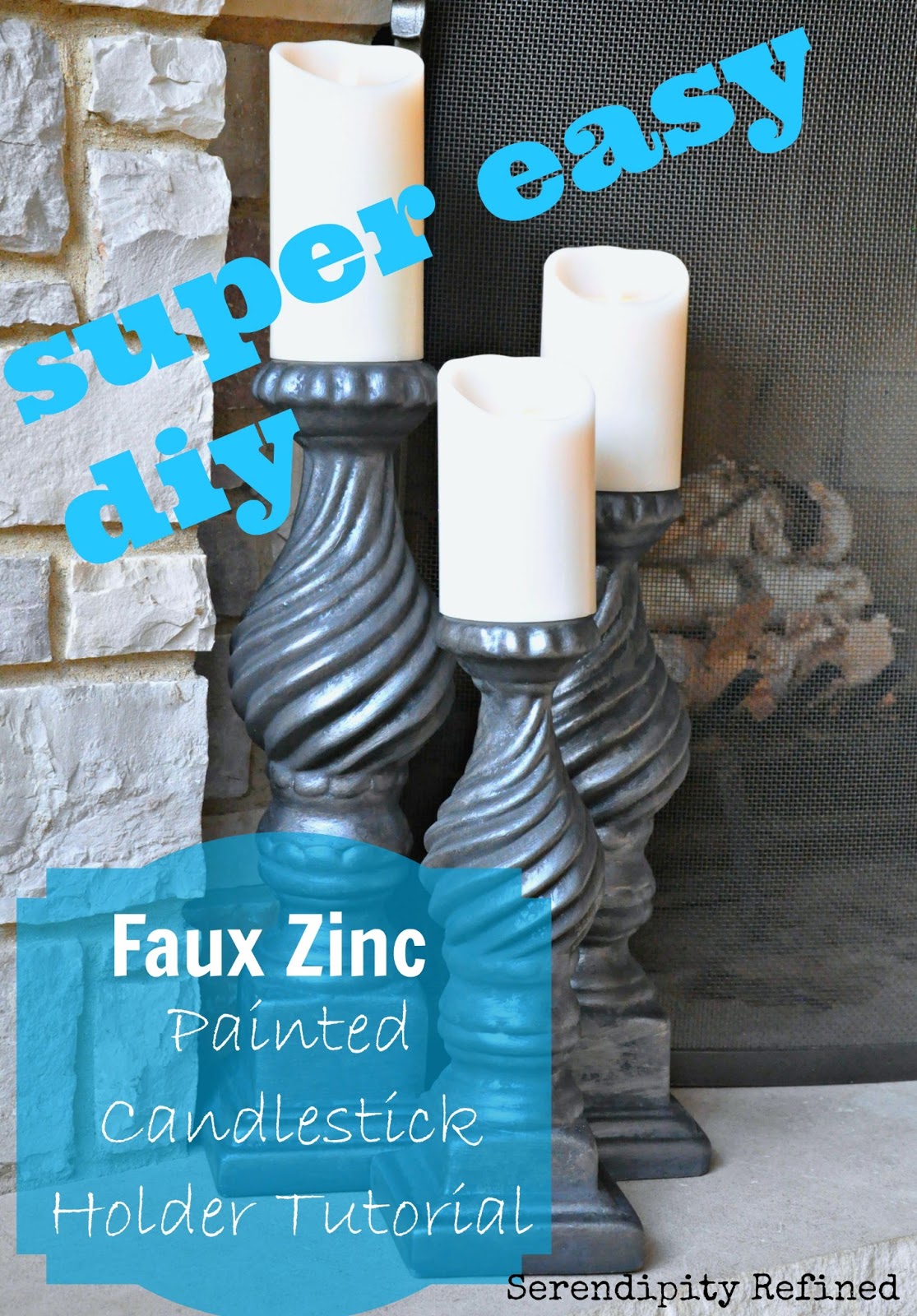 Serendipity Refined Blog EASY DIY Super Simple Faux Zinc Painted