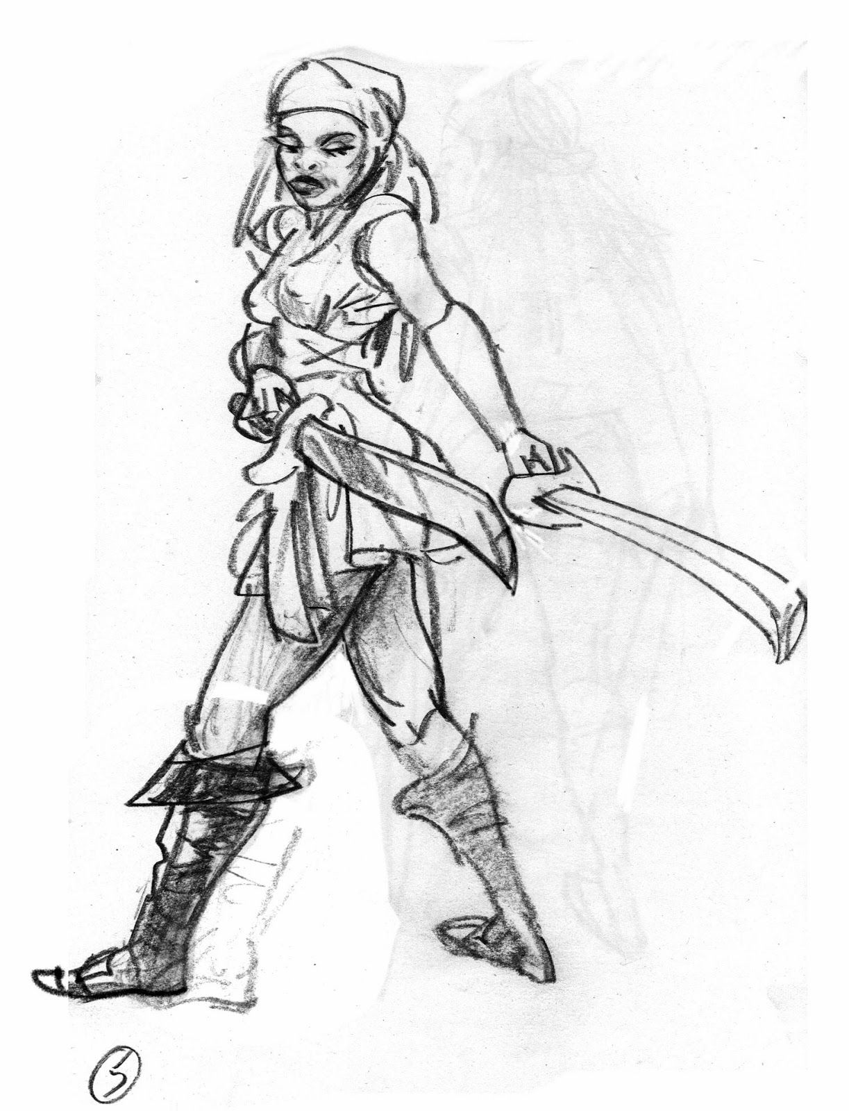 Figure Drawing: Pirate Lady.