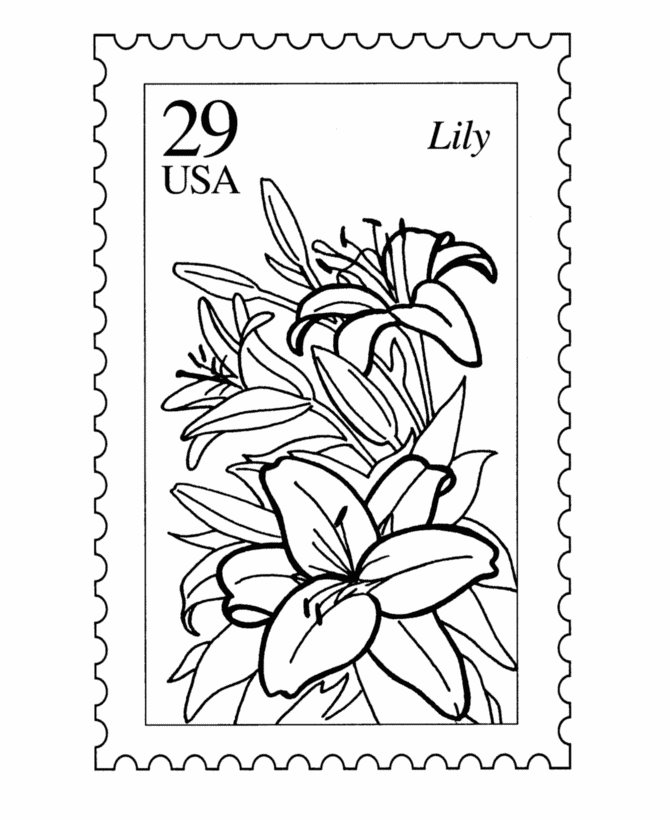 Kids Page BlueBonkersLilly Stamp Postage USPS Nature Coloring Pages
