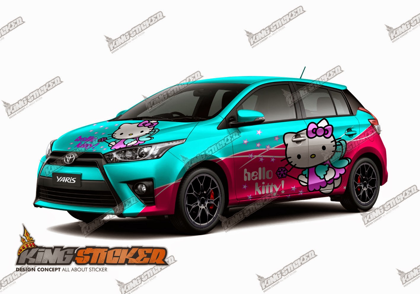 CUTTING STICKER TOYOTA YARIS | King Sticker bali
