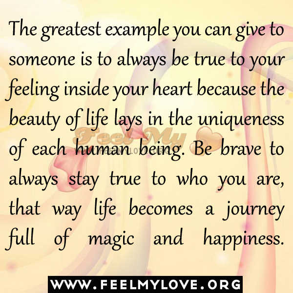 The greatest example you can give to someone