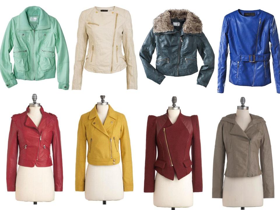 Haute Trend Leather Jacket Rainbow Tail Target Fur Collar Er Faux Leather Jacket 39 99 Oasap Asymmetric Zip With Belt 116