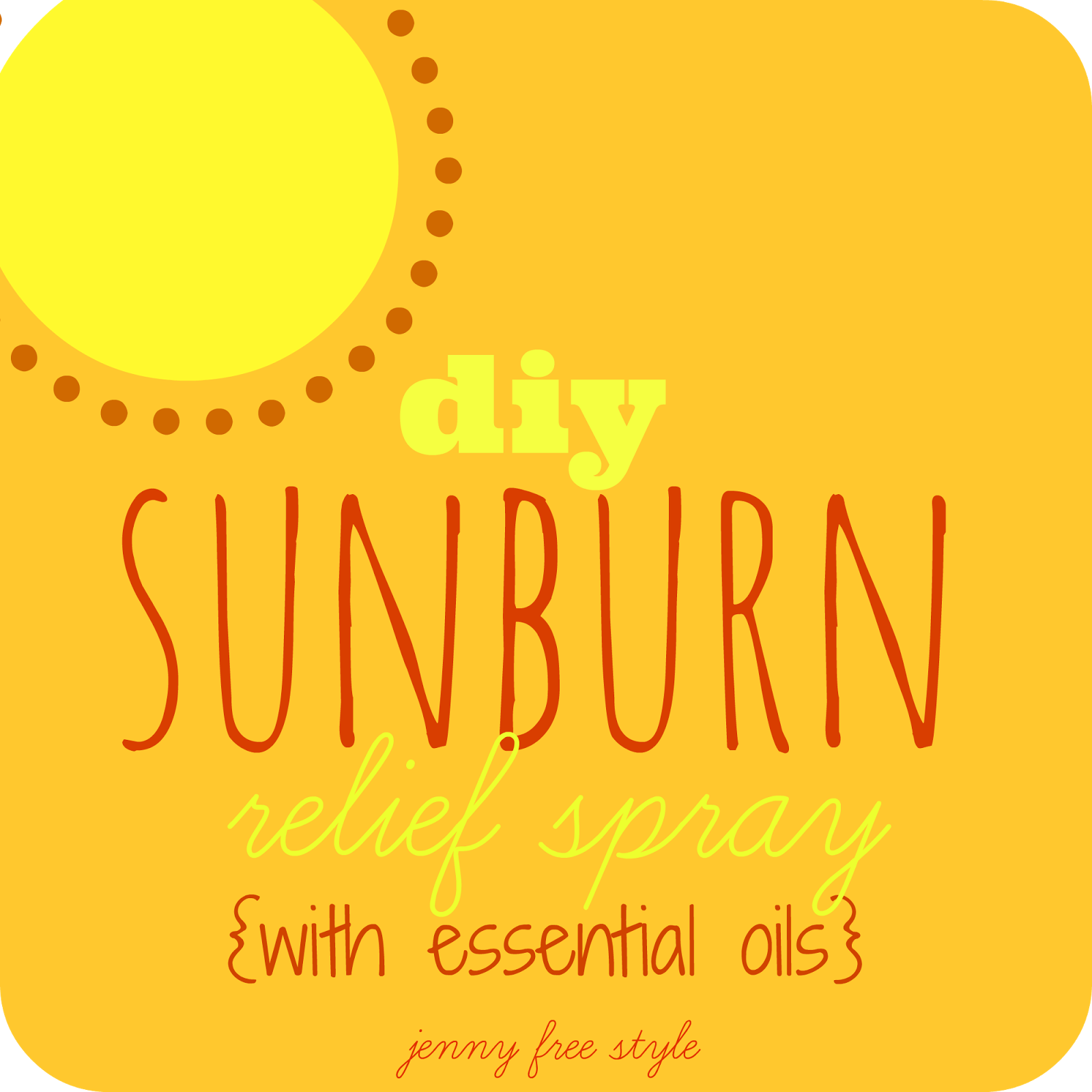 {Jenny Free Style} diy sunburn relief spray {using essential oils}