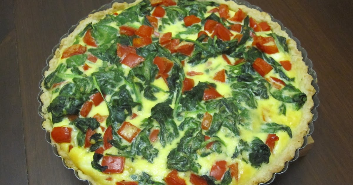 Spinach and Red Pepper Quiche