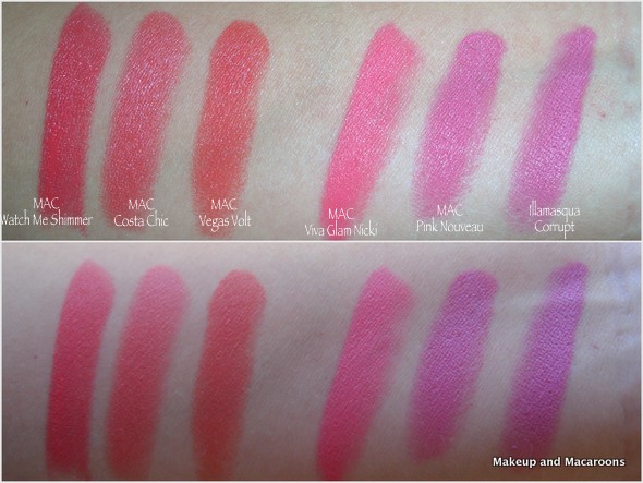 Makeup and Macaroons: Lipstick Love - MAC Viva Glam Nicki and Watch Me  Simmer
