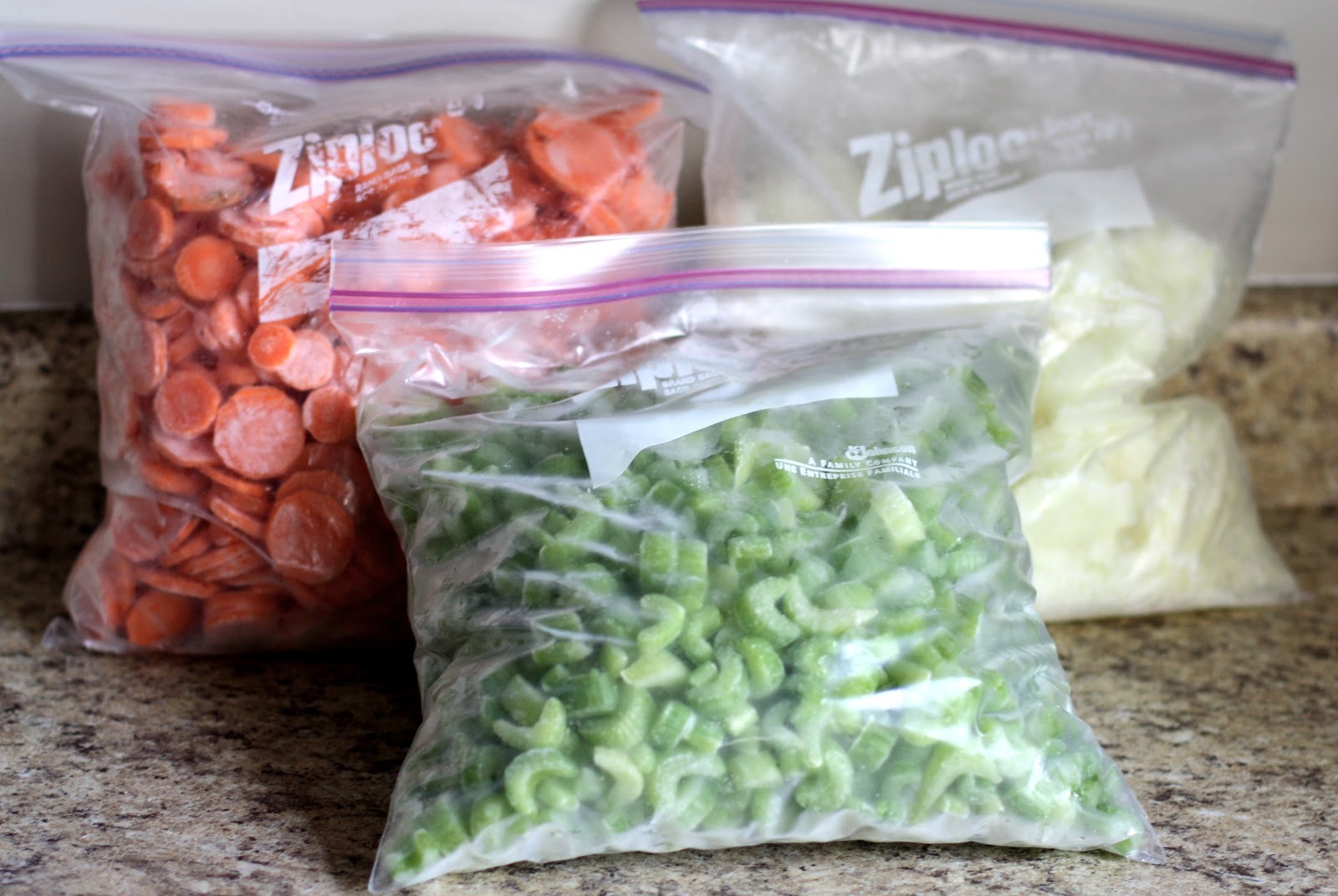 KITCHEN SHORTCUT MAKE YOUR OWN FROZEN MIREPOIX {CELERY, CARROTS