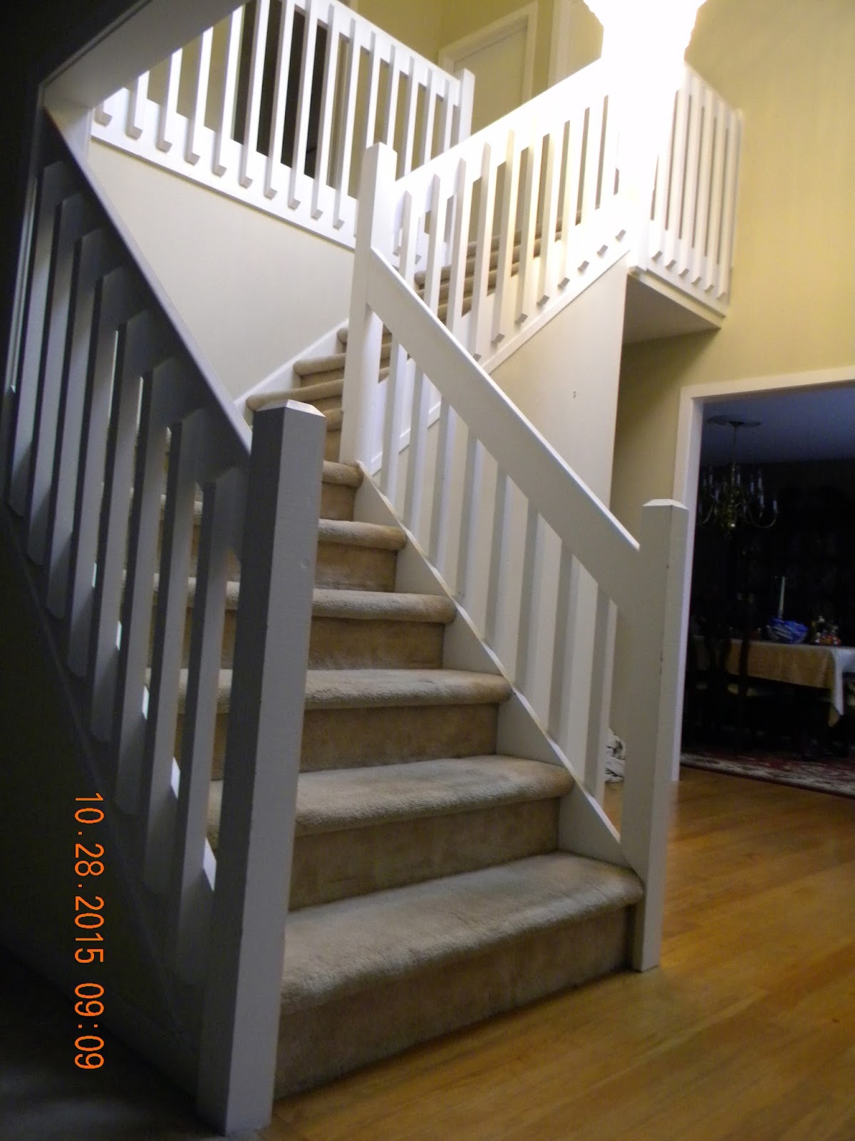 Wood Stairs and Rails and Iron Balusters Custom Stair Replacement