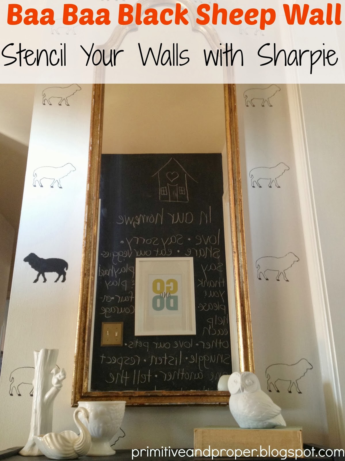How to Stencil Chalkboards - Practical Whimsy Designs