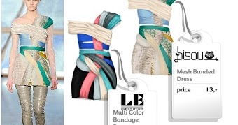 multi color bandage dress