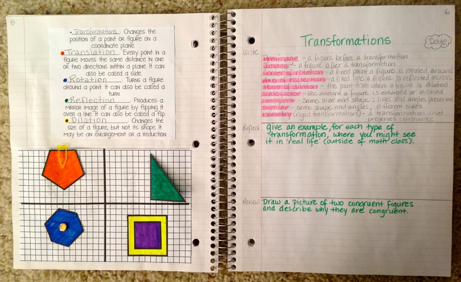 Mission: Math: Setting up Interactive Math Notebooks (INB, MSG)