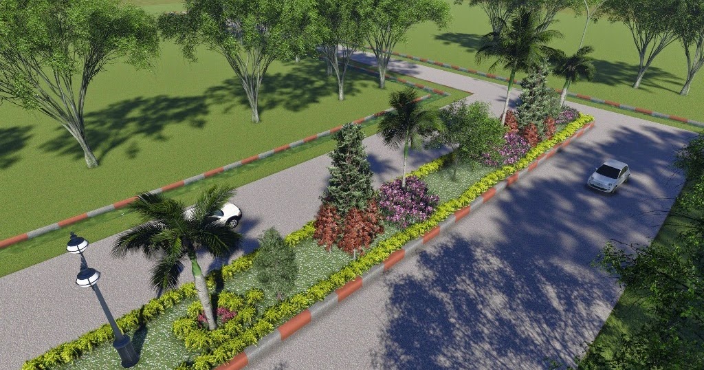Gambar Desain Taman Median Jalan Omah Payu