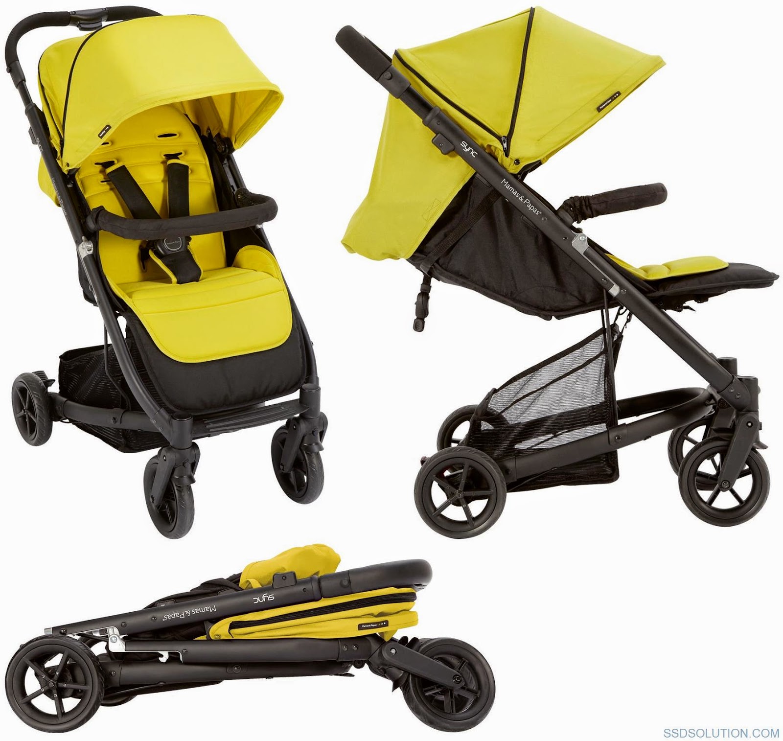 mamas and papas stroller yellow