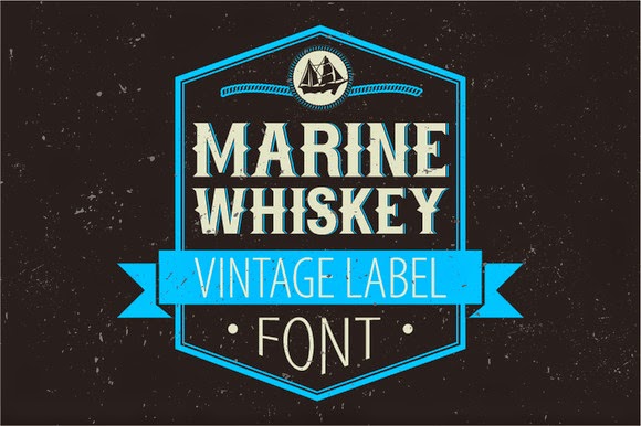 marine whiskey label font freebies psd marine font