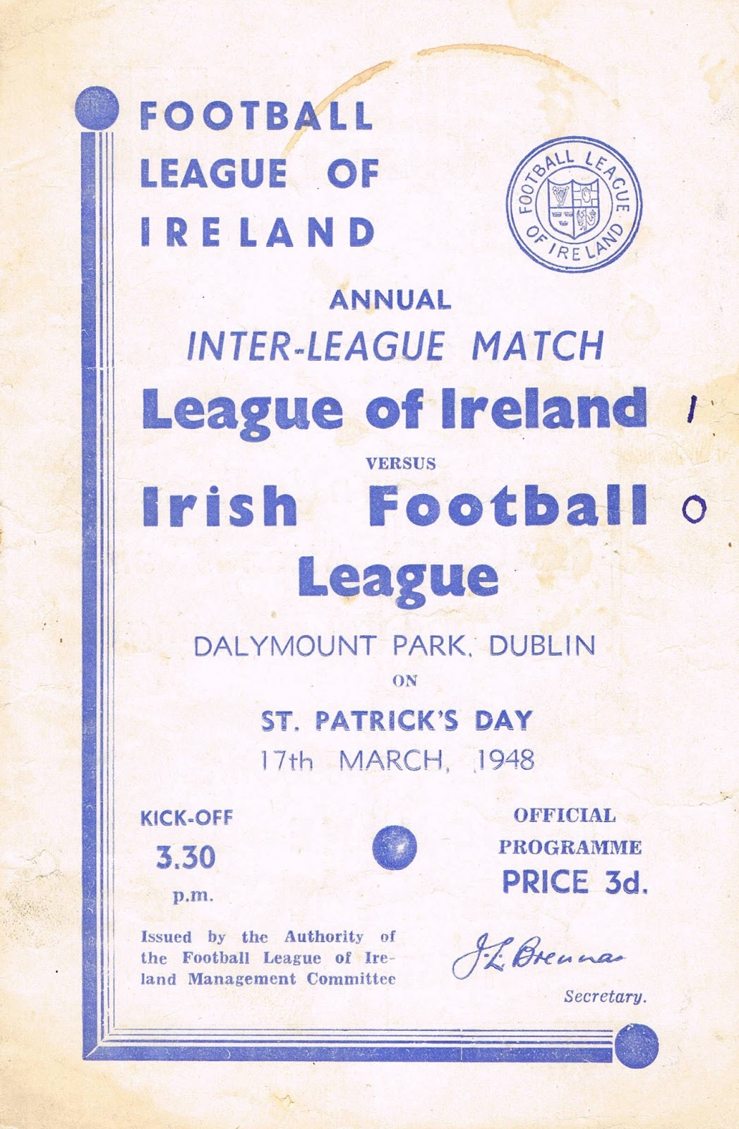 Irish League Footballing Greats Irish League Representative Match