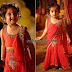 Baby in Red Half Saree