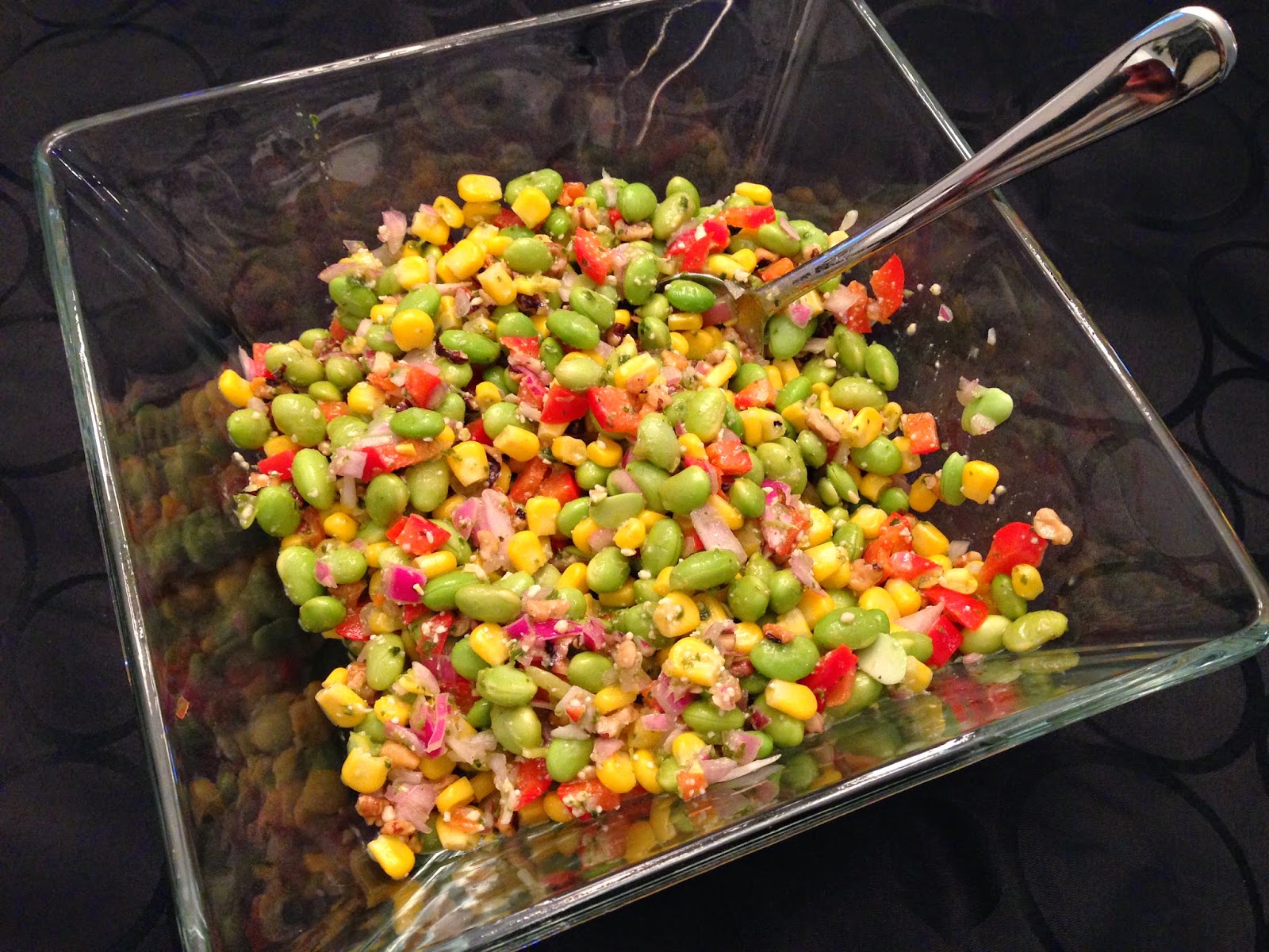 Playing With My Food! Pesto Edamame Salad