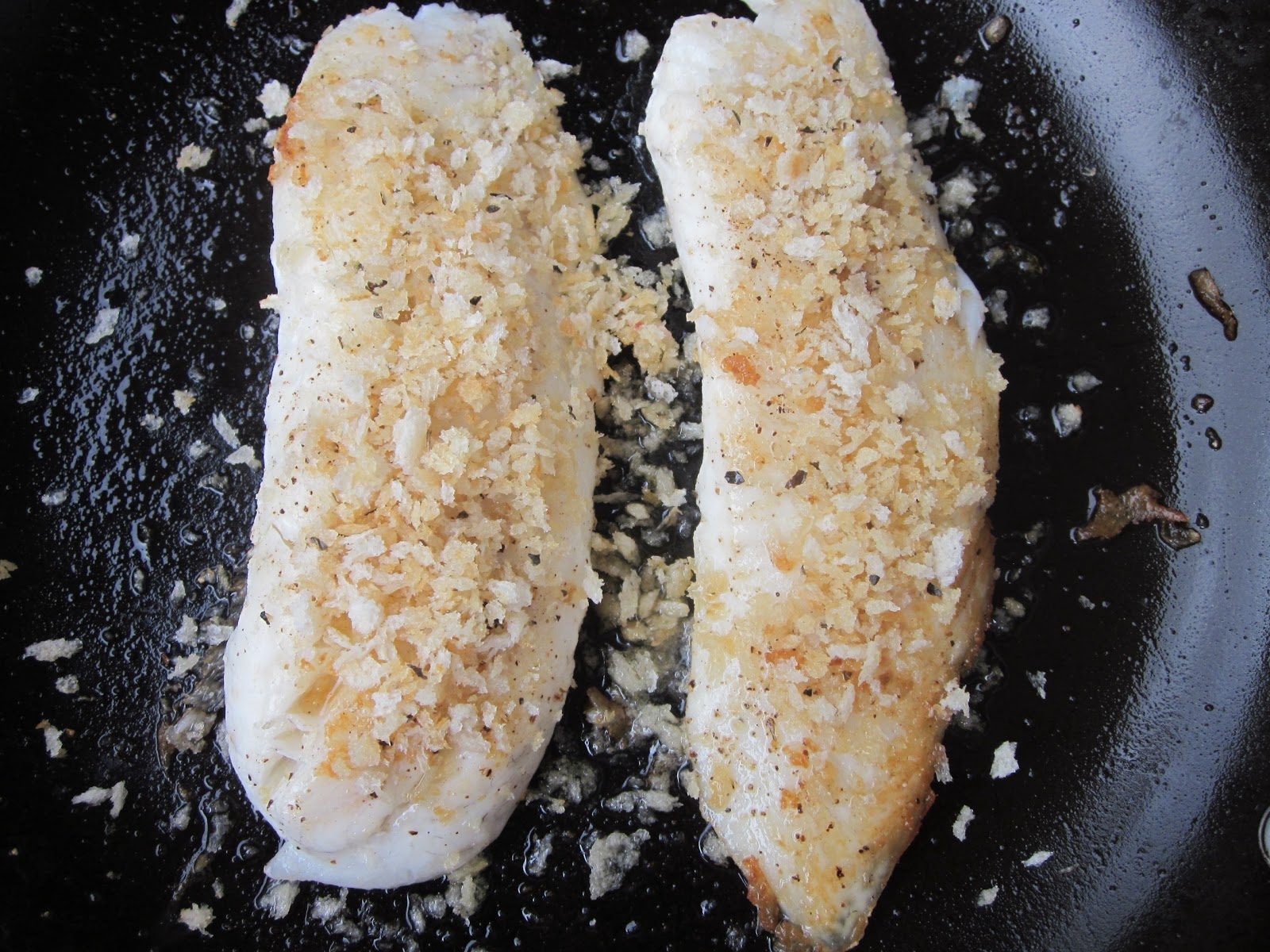 Sweet Luvin' In The Kitchen Brown Butter Tilapia with Basil Bread Crumbs