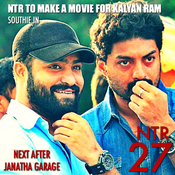 NTR 27 to be for Kalyan Ram after Janatha Garage. Kalyan Ram looks to make up the losses of Kick 2 and Sher by making a movie with NTR. NTR 26 is Janatha Garage with Koratala Siva of Srimanthudu fame. NTR news, Kalyan Ram news, NTR, Kalyan Ram, NTR 26, ntr 27, Latest news of NTR, Latest Gossips of NTR,