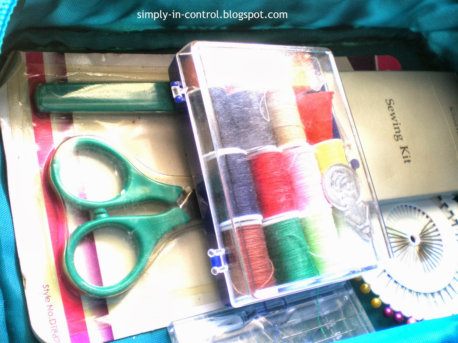 Simply in Control Repurposing Makeup Case for Sewing Kit