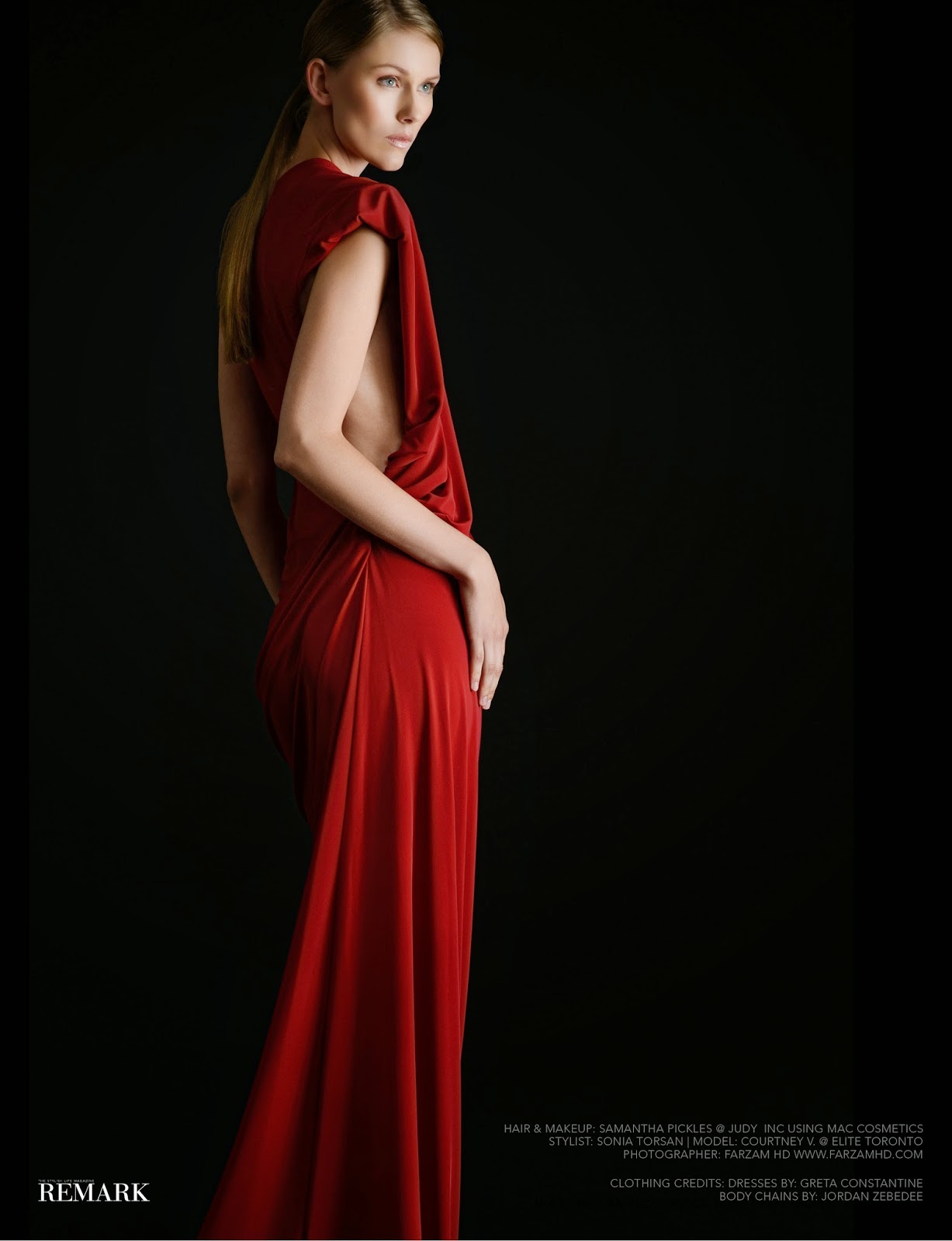 Stylist Sonia Torsan Draped Featured In Remark Magazine