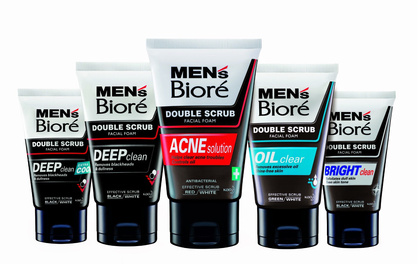[MEN'S BIORE] DEEP CLEAN Double Scrub Facial Wash Foam w/ Micro Beads