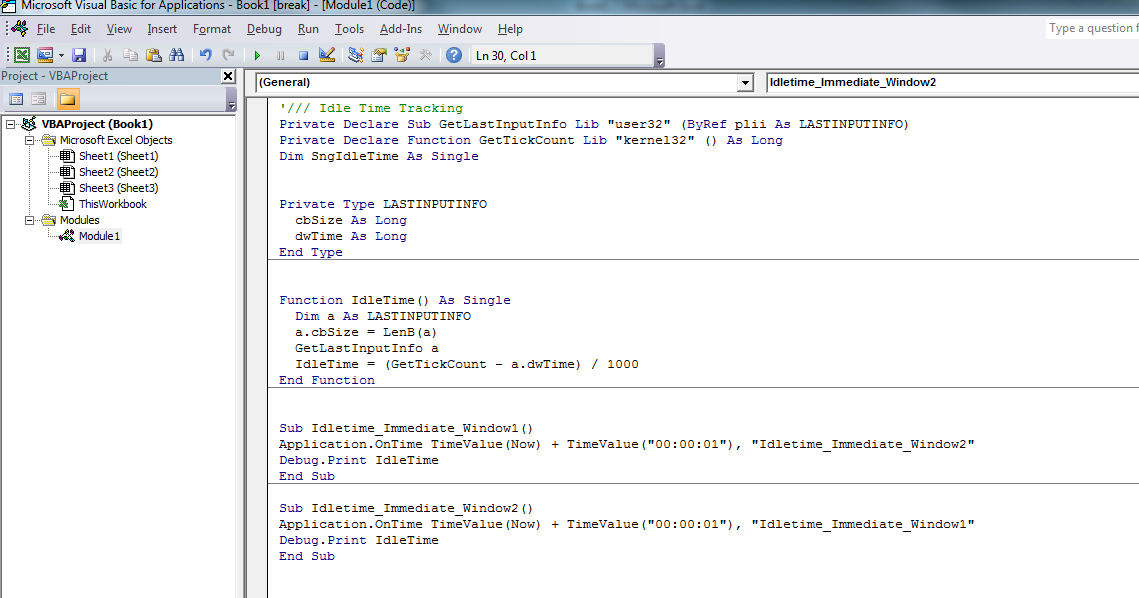 VBA by vds1 System Idle Time Tracking using VBA
