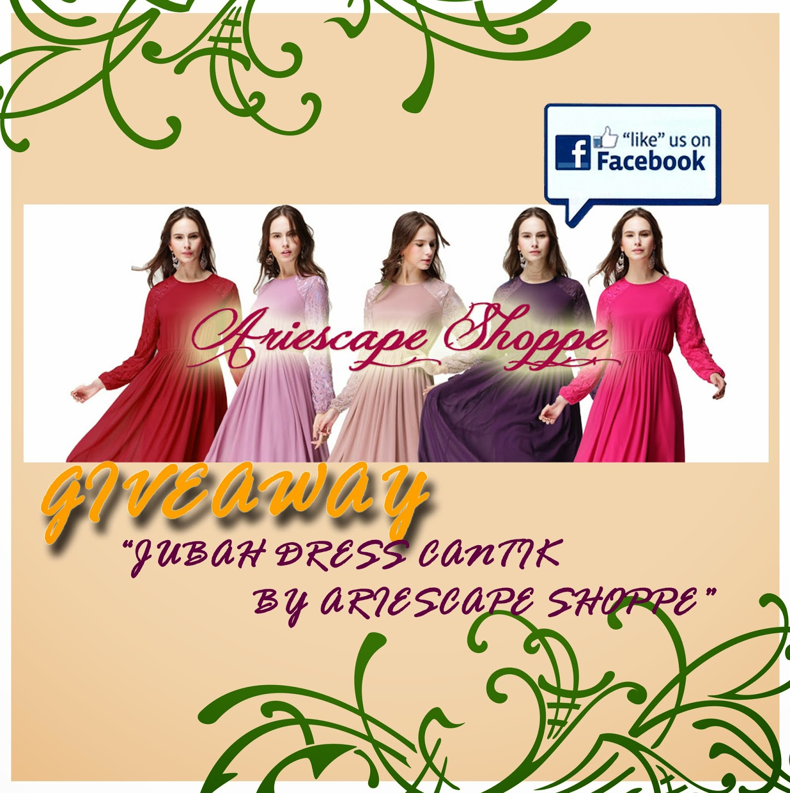 giveaway jubah dress cantik