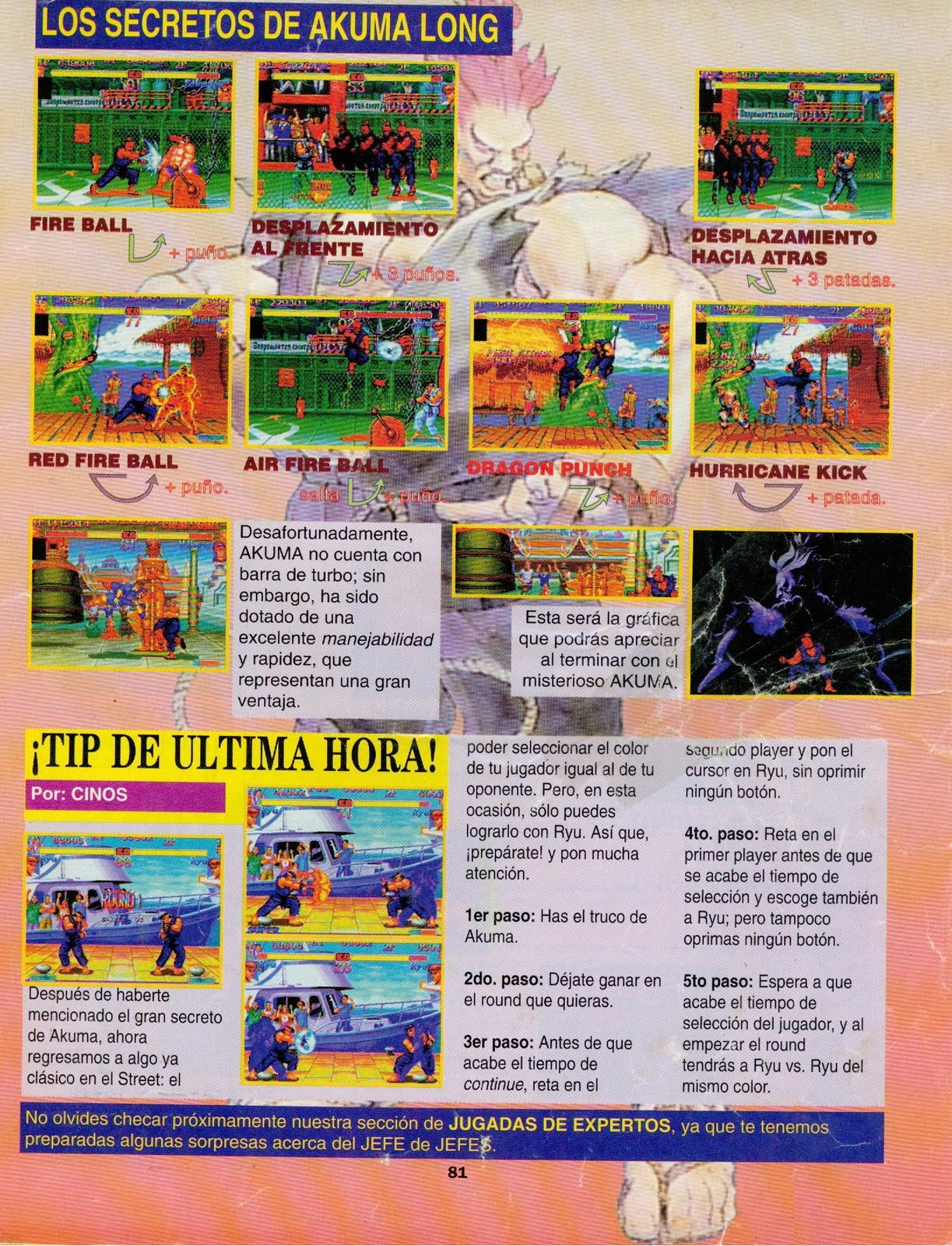 Retro Cheat Page 019 Spanish Super Street Fighter 2 Cheats!