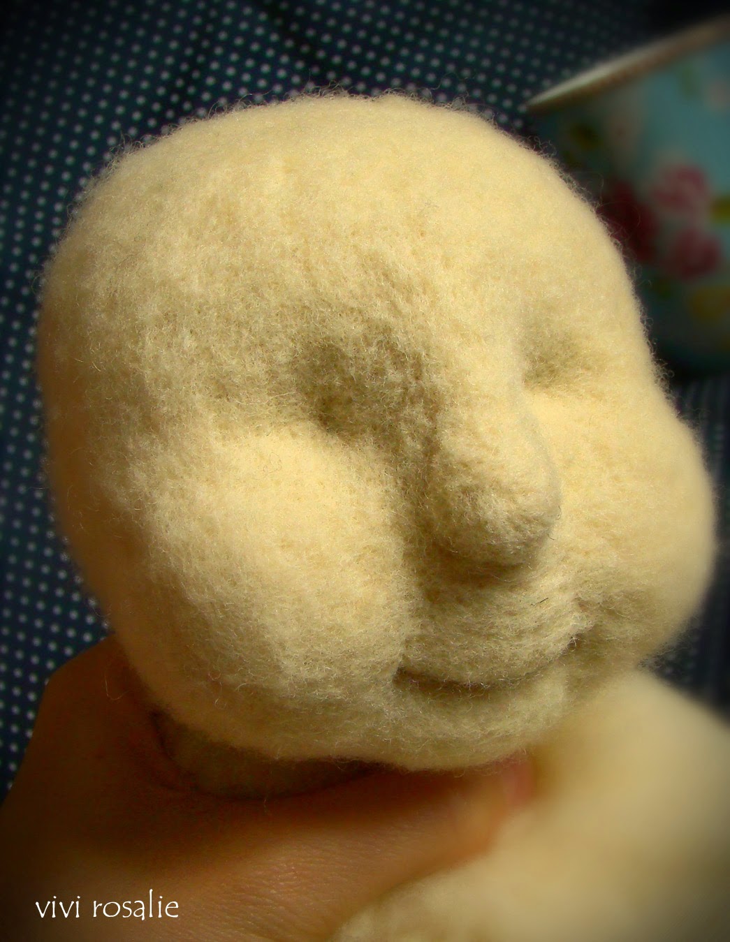 vivi rosalie For dollmakers tutorial about needlefelted doll heads