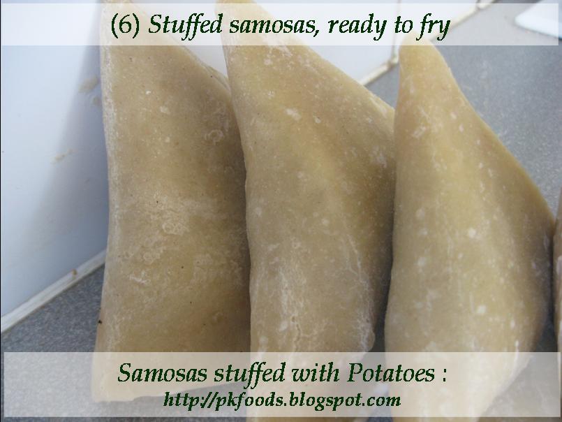 Pakistani Food Recipes Samosa stuffed with Potatoes & Onion mixture