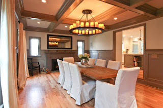Beautiful Dining Room Lighting for Varied Themes in Your House Dining Room Lighting, Lighting System, Proper Lighting, Mediterranean Dining Room, Long Wooden Table, White Oak Flooring, Spacious Wall Arts, Romantic Look, Simple Chest Cabinet, Patterned Carpet