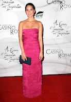 Olivia Munn wearing a pink dress
