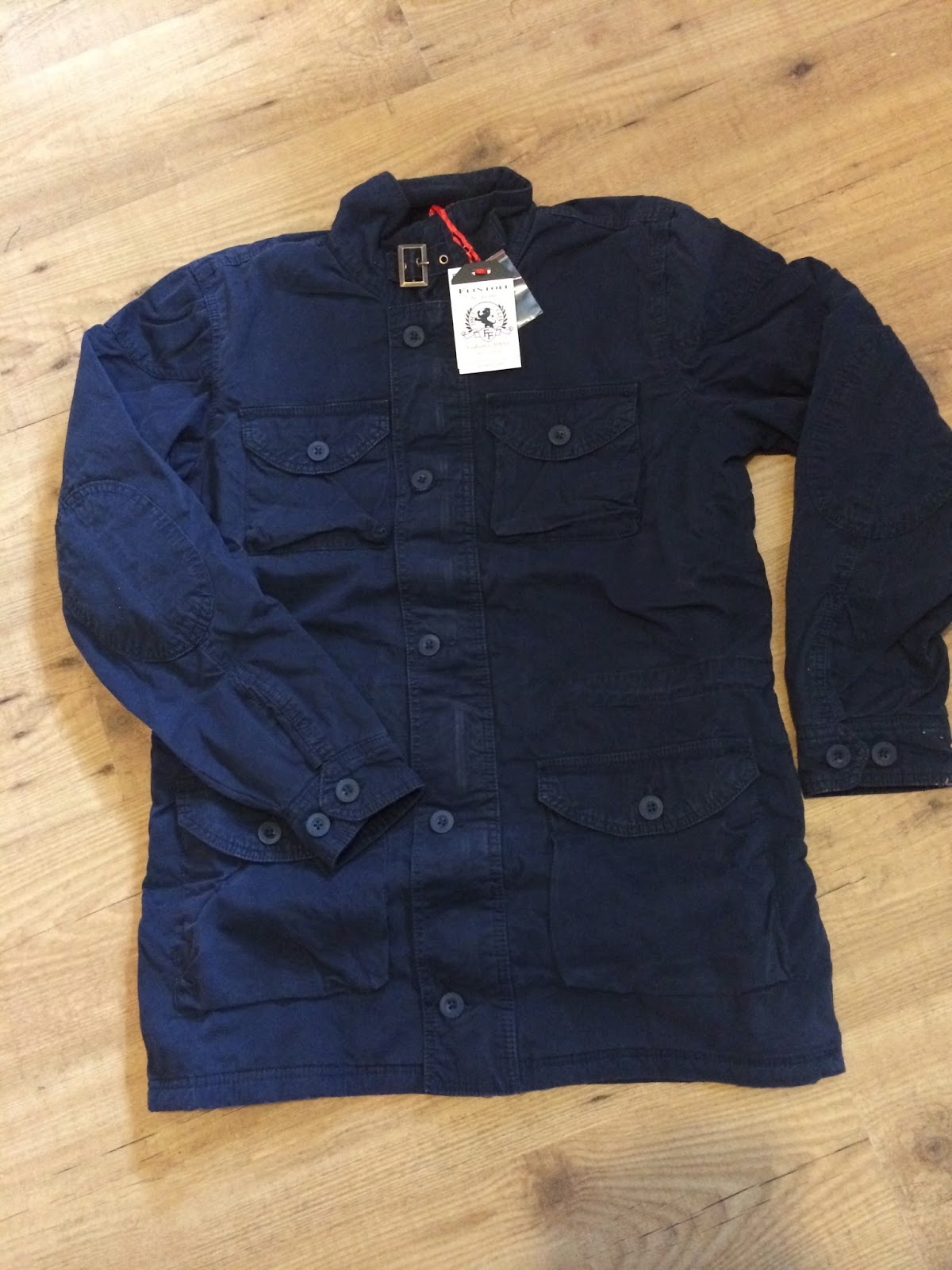 navy military jacket from Flintoff by Jacamo