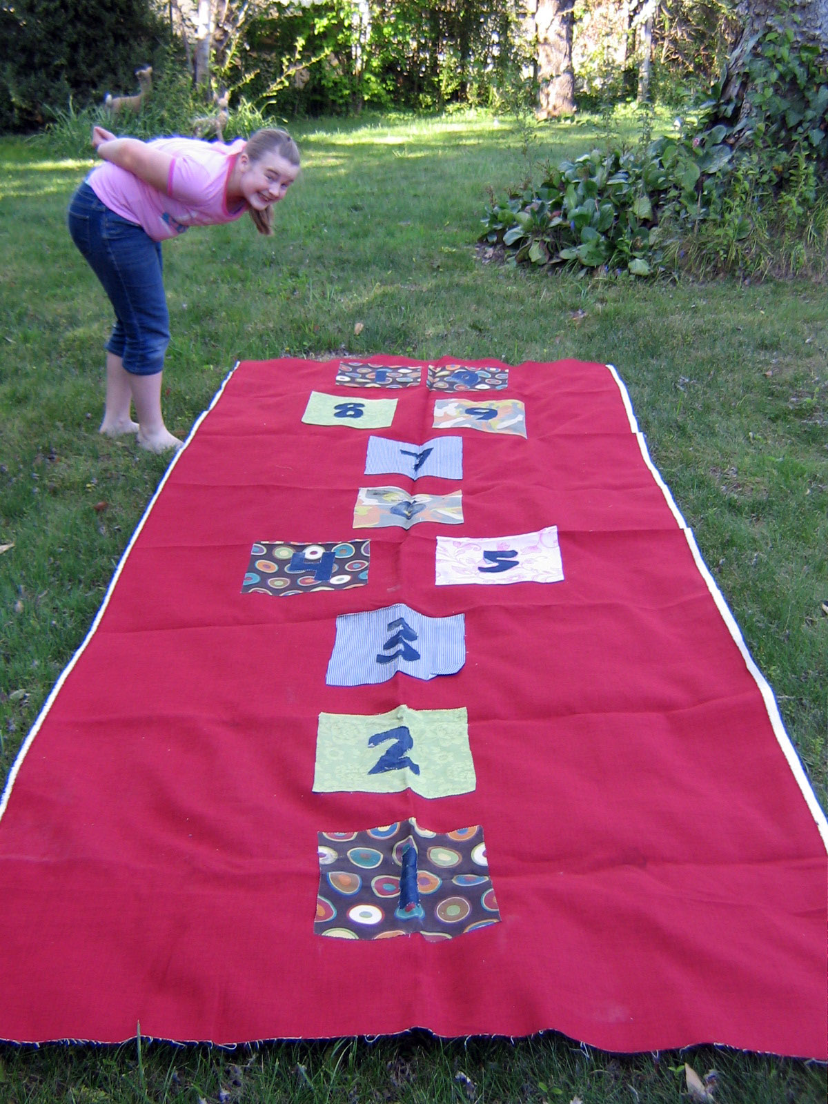 The Wicked jypsi Homemade Outdoor Game Mats Hopscotch & Checkers & a