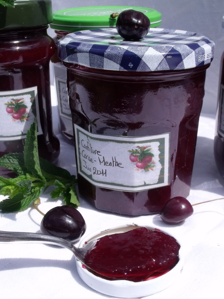 Expériences Gourmandes Confiture de cerise à la menthe
