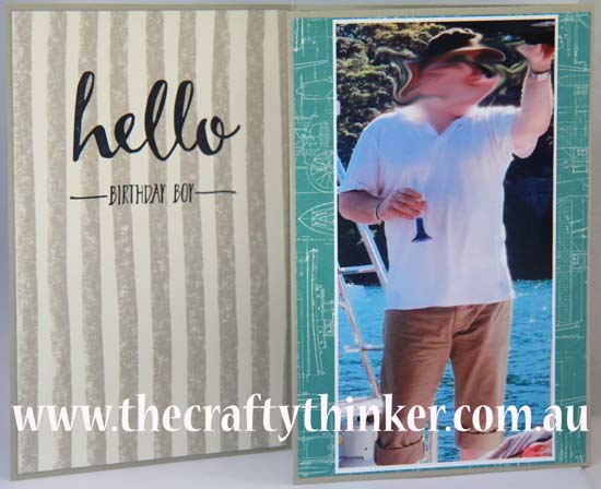 SU, Sale-a-Bration, Hello, 40th birthday card, masculine card