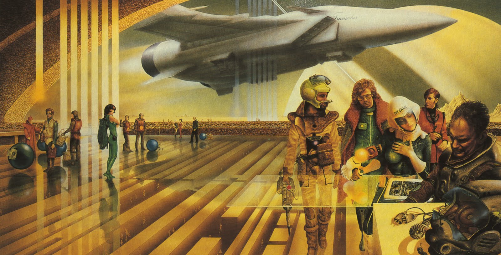 70s SciFi Art Jim Burns Spaceport