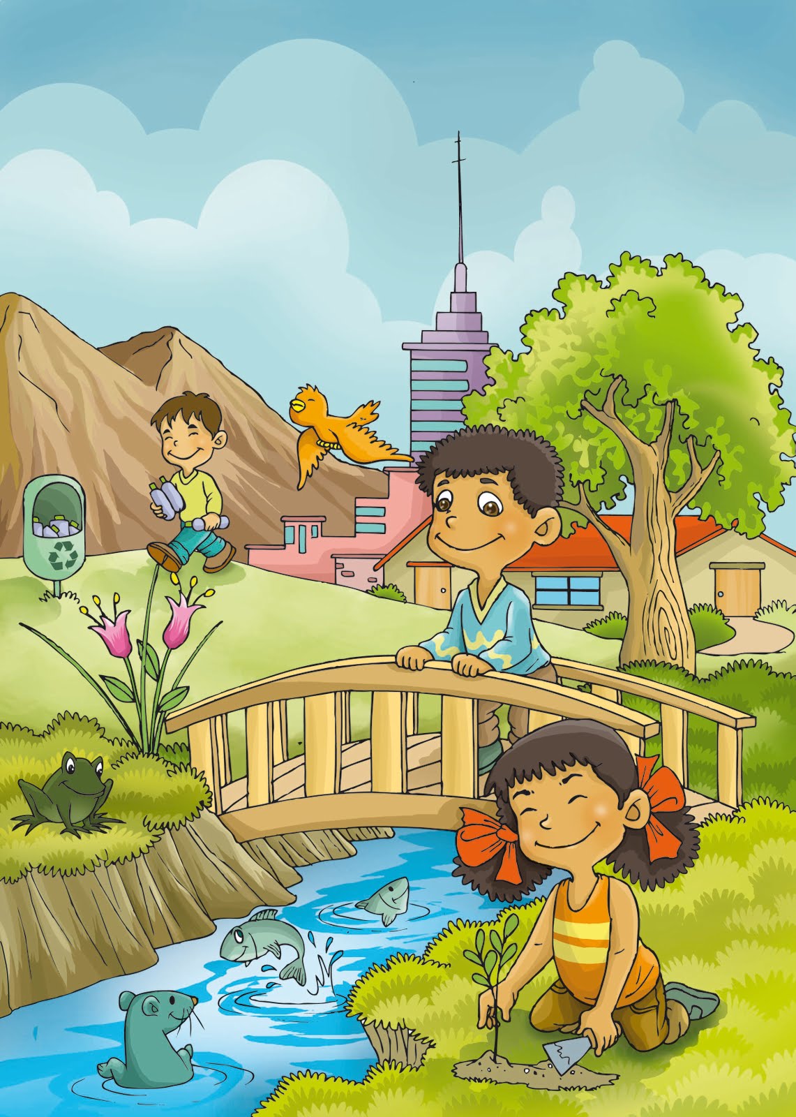 Ilustraciones Caratula de Ciencia y Ambiente