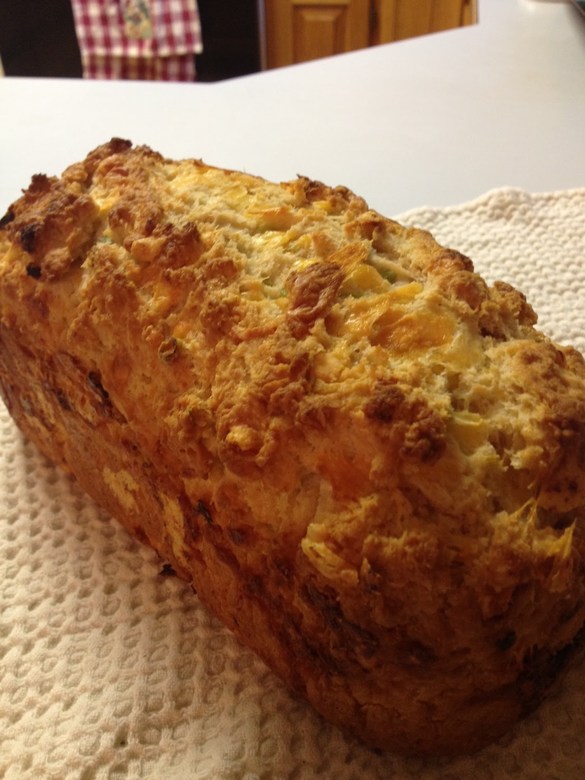 To A Mans Heart & A Womans Thighs Cheesy Onion Beer Bread