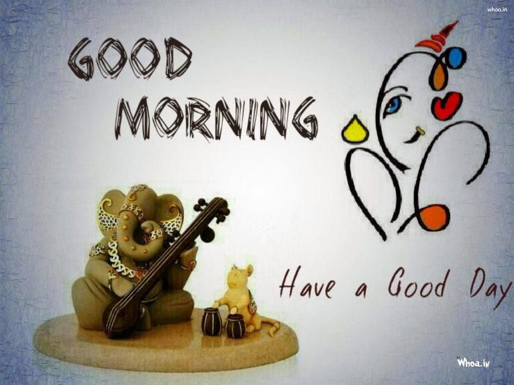 Good Morning Have a Nice Day wallpaper with Lord Ganesh