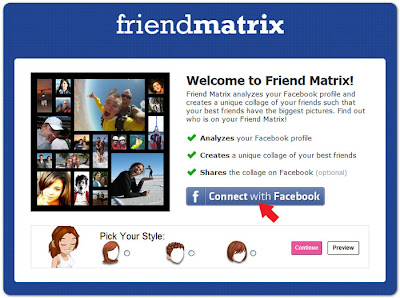 Friend matrix - создание коллажа друзей Facebook | Connect with Facebook