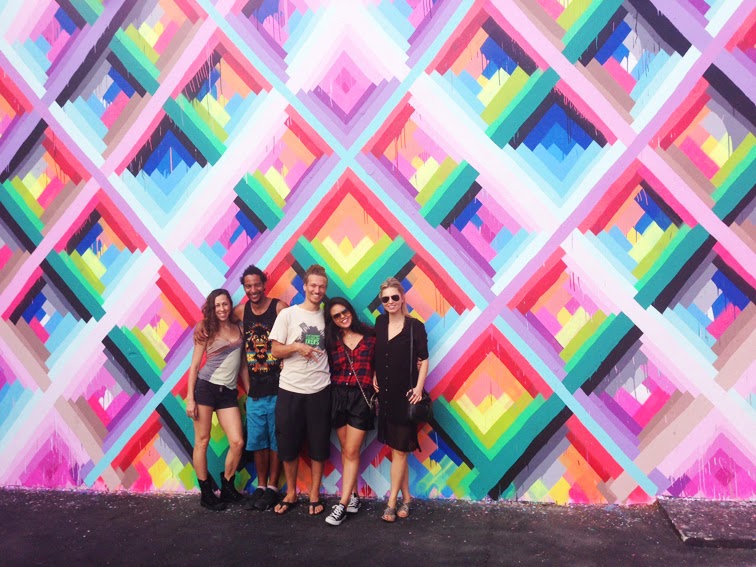 Miami Art Basel 2013 mural by Maya Hayuk Wynwood Walls