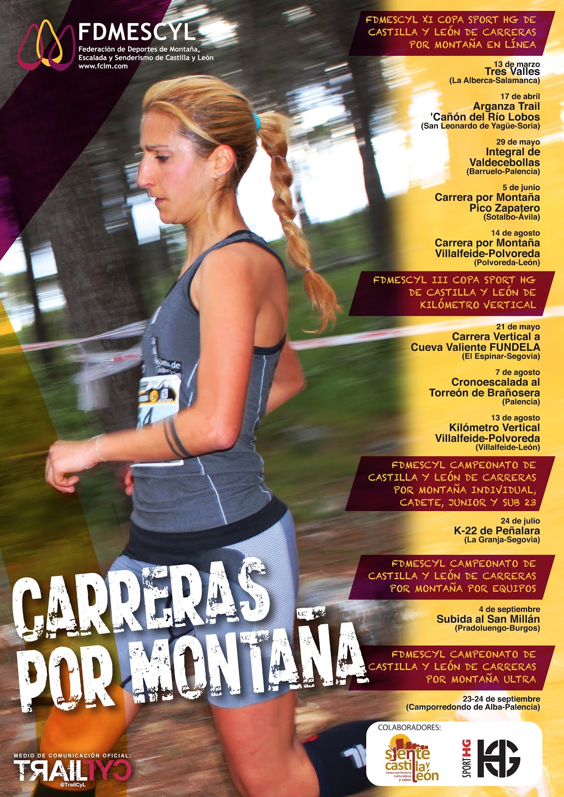 Cartel de la X Copa Sport HG de Carreras por Montaña 2015. /FDMESCYL Cartel de la XI Copa Sport HG de Carreras por Montaña 2015. /FDMESCYL