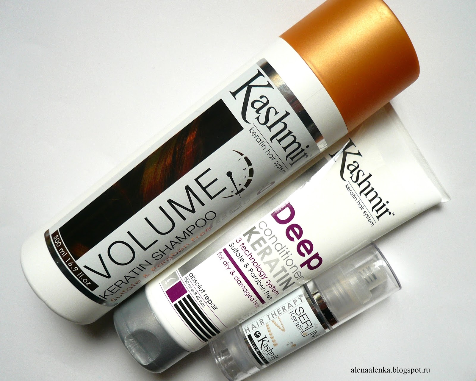 Kashmir Keratin Hair System. Volume Keratin Shampoo, Deep Conditioner