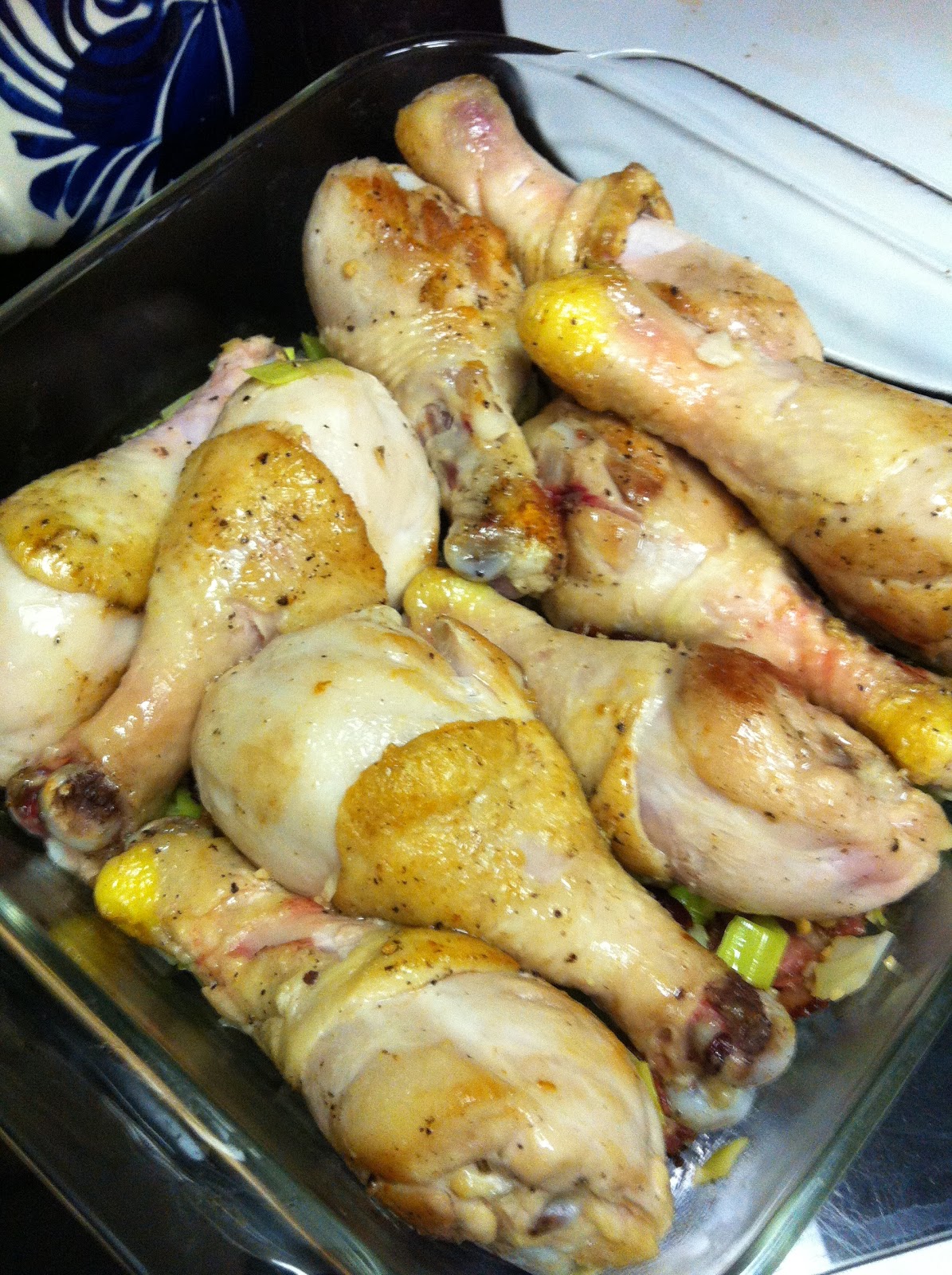 Serves4 PanRoasted Chicken with Leeks